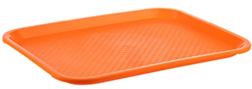 APS 534 Fast Food-Tablett, bruchsicher, Made in Germany, 35 x 27 x 2 cm, orange