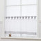 NSXIN Scheibengardine Voile Bistrogardine mit Schlaufen Transparente Vorhang Moderne Fenstervorhang Gardine Gaze Schals Fensterschal für Küche Wohnzimmer Landhaus (HxB 45x120cm,Graue Kante)