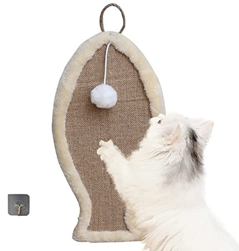 JVHLOV Kratzmatte Katze, Natürliche Katzenkratzbretter Sisal Kratzteppich, Kratzbretter Boden rutschfest, für Katzen,Schützt Teppiche und Sofas
