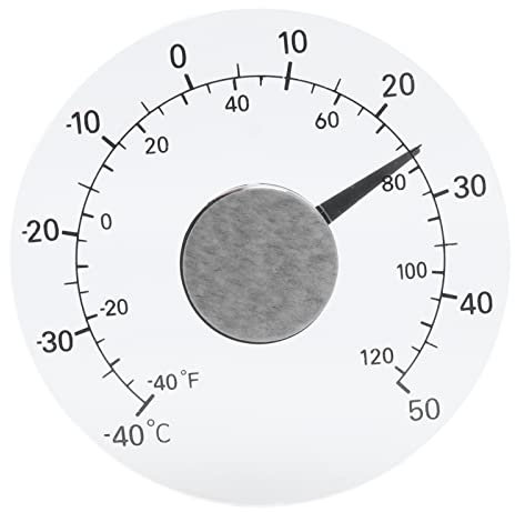 Tissting Fensterthermometer Für Den Außenbereich, Selbstklebendes Transparentes Wasserdichtes Temperaturüberwachungsthermometer Für Das Fenster auf Dem Bauernhof