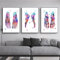 MHLCMG Leinwand Malerei Bunt Abstrakte Fußknochen Anatomie Bilder Wandkunst Modernes Poster Kunstdruck Bild Wand Wohnzimmer Schlafzimmer Dekor Kein Rahmen (3X40X50CM)