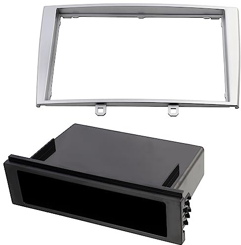 AERZETIX - C11140 - Cadre façade Adaptateur réducteur 2 DIN pour autoradio de Voiture - Moulage/Cache en Plastique - Compatible avec Peugeot 308, 308 SW