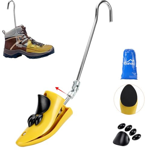 Exshoiu Shoe Boot Stretcher for Cowboy Boots, 1 Pcs Boot Instep Stretcher for Men Thick Feet, Adjustable Leather Boot Stretcher Stretching Height