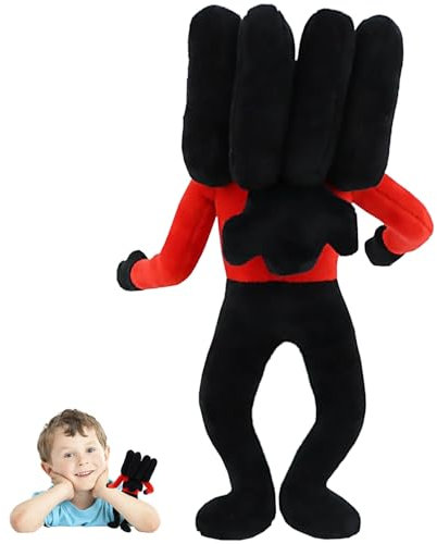 YISKY Sk-ibidi to-ilet Plush, 32cm Sk-ibidi to-ilet Cartoon Plush Doll, Sk-ibidi to-ilet Toy, Stuffed Sk-ibidi to-ilet Plush Figure, Titan Speakerman Stuffed Toys, Plüschtier für Spielfans (Rot)