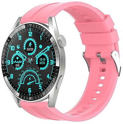 CZhkg 20mm Armband für Huawei Watch GT2 42mm/GT3 42mm, Silikon Uhrenarmbänder Bracelet Ersatzband Silikonband Uhrenarmband für Ticwatch C2/Ticwatch E/Ticwatch 2/Ticwatch GTH/Ticwatch E3 (Rosa)