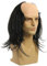 Harilla Glatze Perücke, Halloween, Cosplay, Kopfumfang 58–60 cm, Kostümparty-Perücke, Glatze, verrückte Wissenschaftler-Perücke für, schwarzes glattes Haar