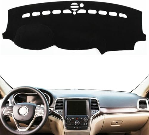 PUCHEN - Auto-Armaturenbrett-Abdeckung Armaturenbrett-Matte Sonnenschutz schützt Teppich blendfrei LHD - passt für Jeep Grand Cherokee 2011 2012 2013 2014 2015 2016 2017 2018 2019
