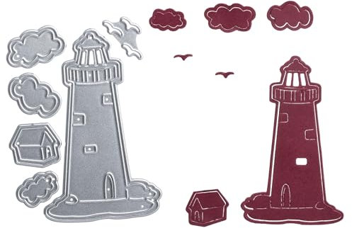 Stanzenshop Stanzschablone: Leuchtturm mit Wolken - Perfekt für Kreativliebhaber, Gestalte Einzigartige Scrapbooking-Projekte und zaubere Faszinierende Kunstwerke, Erwecke Deine Kreativität zum Leben!