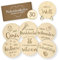 ZUKLA® Meilensteinkarten Baby Holz - 30 Karten Baby Meilensteine Deutsch - Geschenke für Werdende Mütter - Babyparty Geschenk - Meilensteine Baby Holz - Hallo Welt Baby Holzschild - Partygeschenke