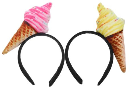 FRCOLOR 2St Eiscreme-Stirnband für Damen, lustige Kopfbedeckung, Haar-Accessoires für Kostümpartys, Mottopartys und Feiertage