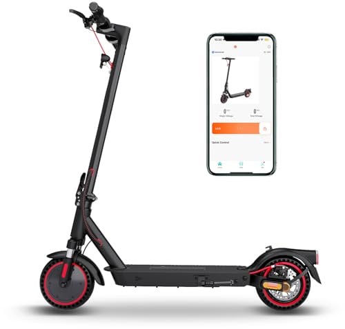 Elektroroller mit Straßenzulassung(ABE), Faltbarer E-Scooter für Erwachsene bis 120KG - 400W Motor, 7,8Ah Batterie, APP Steuerung, 8,5'' Gummi-Räder