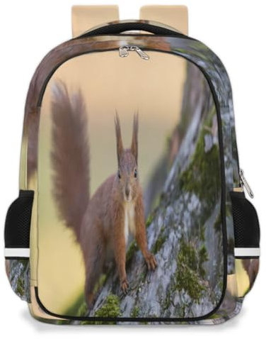 Rucksack mit Eichhörnchen-Motiv, multifunktional, niedlicher Eichhörnchen-Rucksack, Schule, Büchertasche, Wandern, Reisen, lässig, Laptop, Tagesrucksack, Taschen für Jungen, Mädchen, Männer, Frauen,
