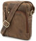 ekavale Umhängetasche Herren Leder - Schultertasche für Männer (Camel)