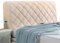 WJHDWYD Bett-Kopfteil-Bezug, King-Size-Bett, Doppelbett-Kopfteil-Bezug, luxuriöser gesteppter Bett-Kopfteil-Bezug, Leder/Holz, Nachttisch-Schutzbezug(Beige,180cm/70in)