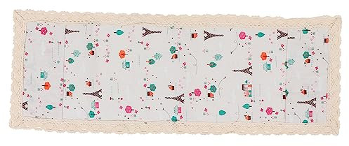Mikinona Cubierta Protectora De Microondas Diseño Decorativo y Bolsillo Funda De Polvo Para Horno De Microondas Patrón Torre