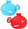 Porte-Monnaie en Silicone Souple, 2 Pièces, Mignon Kawaii, Pochette en Forme d'animal De Poisson De Dessin Animé pour Femmes Filles, Petit en Silicone Souple, pour Écouteurs