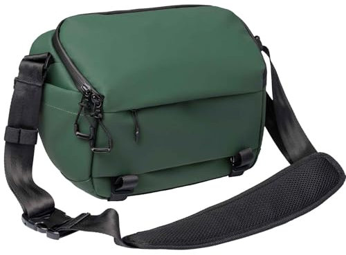 INNOREL Kamera Sling Tasche, DSLR/SLR/spiegellose Reise wasserdichte Kamera Taschen Fall Crossbody für Fotografen mit Stativhalter und abnehmbaren modularen Einsätzen,6 Liter, Grün