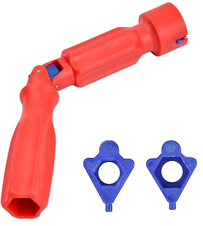Dokeno Universeller WC-Sitz-Installationsschlüssel, 20cm Toilettensitz-Reparaturschlüssel WC Sitz Schlüssel Kunststoff WC Montageschlüssel Toilettendeckel Schlüssel Klodeckel Schlüssel (Rot)
