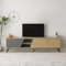 HOCUS PICUS TV Cabinet | 3-Door and 2-Tier Shelf Wooden Storage Cabinet | TV Units for Living Room | Lowboard Table Extra Large Modern TV Stand up to 65 Inch TVs | 180 cm | Oak - Anthracite