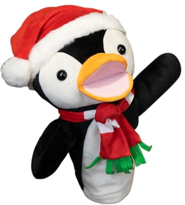 Tier handpuppen Theater Weiches Plüsch Handpuppe Pinguin Stofftier mit offenem Mund Theaterpuppe Kinder Kinder Rollenspiele