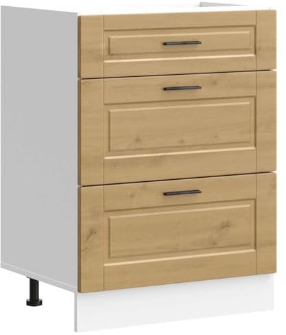 Armoire de cuisine Porto chêne artisanal bois d ingénierie