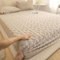 Elastische Gesteppte Bettwäsche, Flanell-samt-bettlaken Für Den Winter, Superweich, Gemütlich, Plüsch, Zotteliger TAFT, Elastisches Spannbetttuch(Size:150 * 200【Single Fitted Sheet】,Color:Camel)