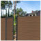 HORI® Sichtschutzzaun Rhombus-Style Anbauelement Tor | WPC Windschutz | Robuster Zaun für Garten & Terrasse | Erweiterbares Sichtschutzsystem | Modernes Design I I Aufschrauben I Braun