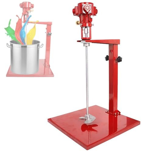 Pneumatischer Farbmischer, 1500r-2600r/min Desktop Air Agitator, mit Ständer, zum Mischen von Gips/Farbe/Mörtel/Kleber