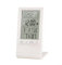 Digital LCD Thermometer Hygrometer with Large Display - Indoor Temperature, Humidity, Time & Date Monitor for Home, Office - Weather Forecast & Alarm Clock(White)