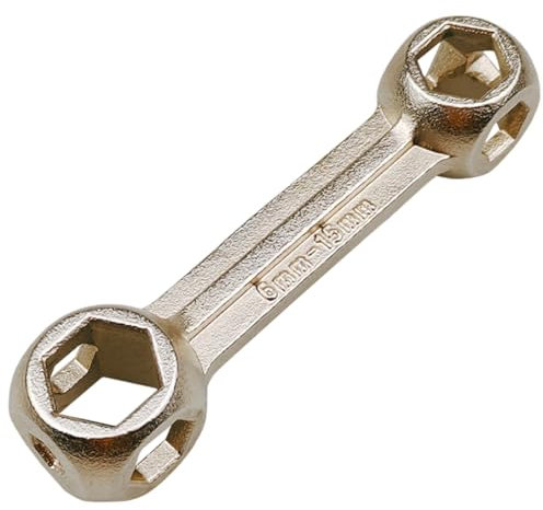 Rairu 10 in 1 Fahrrad Sechskant Knochenschlüssel, 6-15 mm Sechskantschlüssel, Multifunktional Fahrrad Knochen Schraubenschlüssel Reparatur Werkzeug