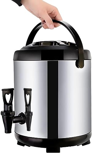 Intelligenter Wasserkocher mit schnellem Kochen, 10 l/12 l/16 l Warmwasserbereiter, isolierter Edelstahleimer, Milchteefass für heißes Wasser und Getränke (Silberfarben, 10 l)