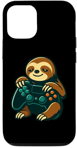 Manette de Jeu paresseuse Graphique Amusante pour Joueur vidéo Coque pour iPhone 12/12 Pro