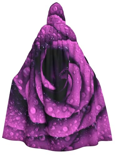 aabkjgfr Halloween-Hexen-Bademantel mit blühender Rose, Vampir-Zauberer-Kostüm, für Partys, Maskerade, Karneval, Kostümparty, Rollenspiele
