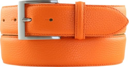 BELTINGER Herren-Gürtel aus gemasertem Leder mit Steppnaht 4 cm | Hochwertiger Ledergürtel mit Pigmentprägung 40mm Herren | Jeans-Gürtel 4cm