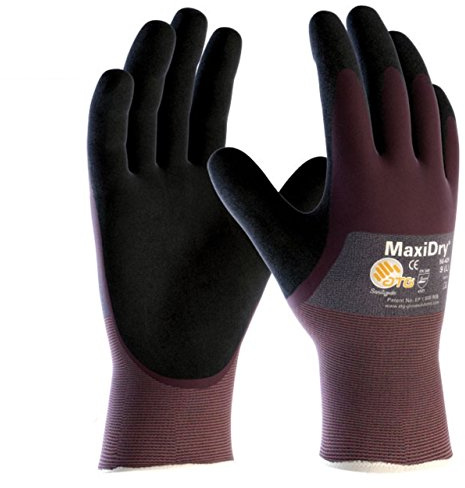 ATG Handschuhe MaxiDry 56-425 Gr.9 lila/schwarz Nyl.EN 388 PSA II 12 Stk