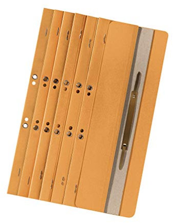 Original Falken 200er Pack Ösenschmalhefter gelb. Made in Germany. Aus Recycling-Karton kaufmännische Heftung und Behördenheftung Einhänge-Heftstreifen Aktenbinder Blauer Engel