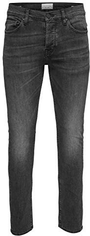 ONLY & SONS Men's Onsloom Washed Dcc 0447 Noos Slim Jeans, Black (Black Denim Black Denim), W33/L32