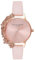Olivia Burton Analog Quarzuhr für Damen Kollektion CASE Cuffs mit Rötliches Lederarmband - OB16CB11