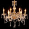 Ridgeyard Klassische 6-flammige Quasten-Kronleuchter Glas K9 Kristall Deckenleuchte Lampe Leuchte