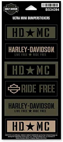 HARLEY-DAVIDSON Multicolor Aufkleber Resolute für Metall, Outdoor, Biker, Tierdruck, 1 Stück