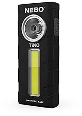 NEBO NB6809 Tino - Lámpara de trabajo LED/COB (300 lúmenes, 3 AAA), color negro