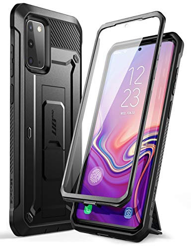 SUPCASE Coque Samsung Galaxy S20, Coque Antichoc Intégrale Protection Robuste avec Protecteur d'écran Intégré, Béquille, Clip Ceinture [Unicorn Beetle Pro] pour Samsung S20 5G 2020 (Noir) - 6.2 pouces