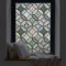 dktie Window Film Vinyl Non Adhesive Privacy Film,Stained Glass Window Film for Bathroom Shower Door Heat Cotrol Anti UV, 60x200cm