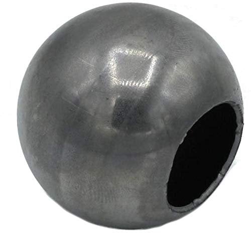 UHRIG Sfera cava in ferro Ø 40 mm, con foro Ø 20 mm, sfera in acciaio nudo, ad esempio per recinzioni, ringhiere, cancelli da giardino e molto altro