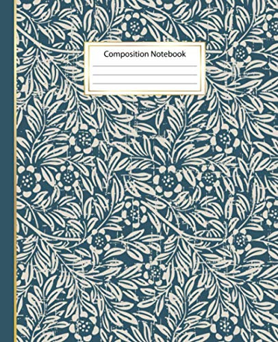 Composition Notebook: Wide Ruled Paper Notebook Journal | Blank Lined Workbook for Teens Kids Students Girls for Home School College for Writing Notes ... Premium cover | 7.5 x 9.25 in - 110 pages.