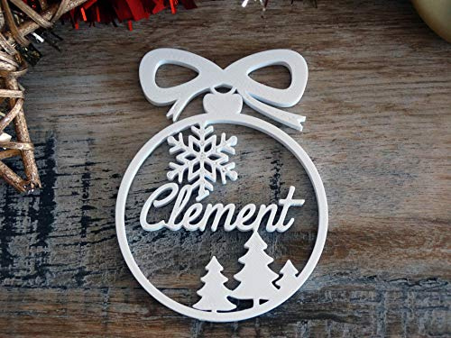 Weihnachtsdekoration – Weihnachtskugel mit Vornamen zum Personalisieren – 3D-Druck – Frankreich DIY
