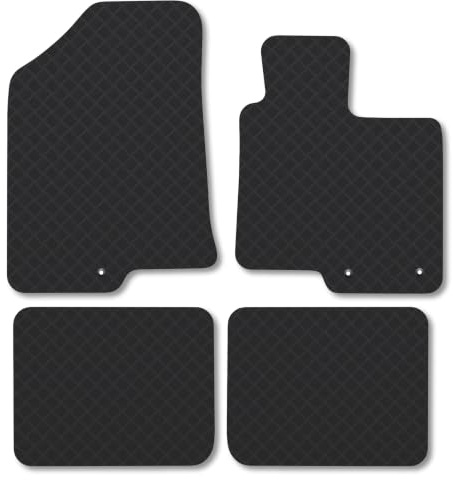 Fits Hyundai i40 (2011-2020) 3mm Rubber Car Mats | Tailored Fit Durable Floor Mats Full Coverage Protection Waterproof Accessories Easy Clean Anti Slip Made in the UK