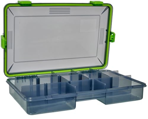 Gunki wasserdichte Box L 35,5x23x5cm - Kunstköderbox für Raubfischköder, Köderbox zum Spinnangeln, Tacklebox zum Raubfischangeln, Zubehörbox für Spinnköder
