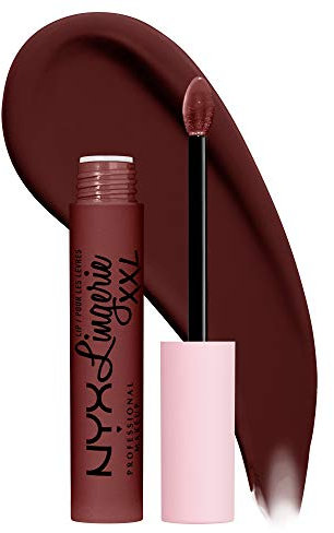 NYX Professional Makeup Lip Lingerie XXL, Flüssiger Lippenstift für langen Halt, Vegane Formel, Deep Mesh