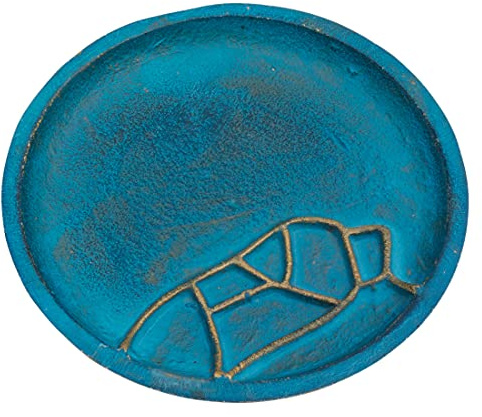 NKlaus Untersetzer für Kerzen Aluminium, matt, Ø12cm Kerzenteller, 1 Stück | 0,5cm; 10 cm; Gold; Blau; Türkis; Bicolor